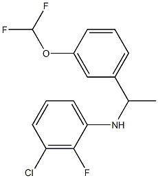 3-chloro-N-{1-[3-(difluoromethoxy)phenyl]ethyl}-2-fluoroaniline Structure