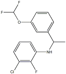 3-chloro-N-{1-[3-(difluoromethoxy)phenyl]ethyl}-2-fluoroaniline 구조식 이미지