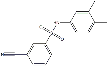 3-cyano-N-(3,4-dimethylphenyl)benzene-1-sulfonamide Structure