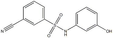 3-cyano-N-(3-hydroxyphenyl)benzene-1-sulfonamide Structure