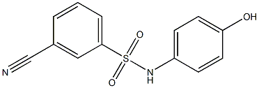 3-cyano-N-(4-hydroxyphenyl)benzene-1-sulfonamide Structure