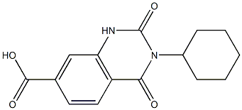 3-cyclohexyl-2,4-dioxo-1,2,3,4-tetrahydroquinazoline-7-carboxylic acid 구조식 이미지