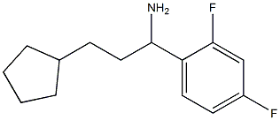 3-cyclopentyl-1-(2,4-difluorophenyl)propan-1-amine 구조식 이미지