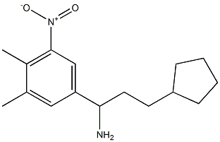 3-cyclopentyl-1-(3,4-dimethyl-5-nitrophenyl)propan-1-amine 구조식 이미지