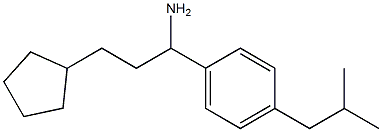 3-cyclopentyl-1-[4-(2-methylpropyl)phenyl]propan-1-amine Structure