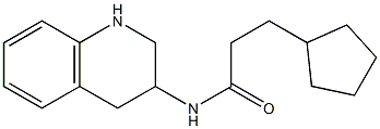 3-cyclopentyl-N-(1,2,3,4-tetrahydroquinolin-3-yl)propanamide Structure