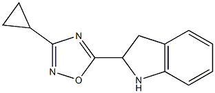 3-cyclopropyl-5-(2,3-dihydro-1H-indol-2-yl)-1,2,4-oxadiazole Structure