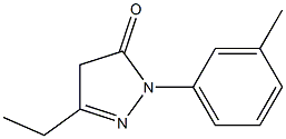 3-ethyl-1-(3-methylphenyl)-4,5-dihydro-1H-pyrazol-5-one Structure