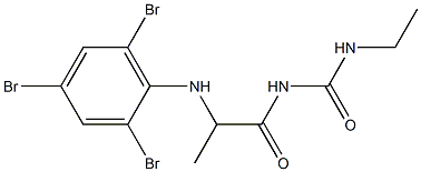 3-ethyl-1-{2-[(2,4,6-tribromophenyl)amino]propanoyl}urea 구조식 이미지