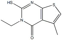 3-ethyl-2-mercapto-5-methylthieno[2,3-d]pyrimidin-4(3H)-one Structure