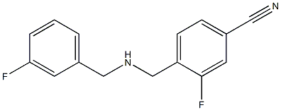 3-fluoro-4-({[(3-fluorophenyl)methyl]amino}methyl)benzonitrile Structure