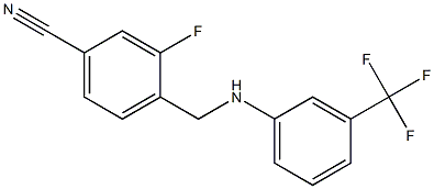 3-fluoro-4-({[3-(trifluoromethyl)phenyl]amino}methyl)benzonitrile Structure