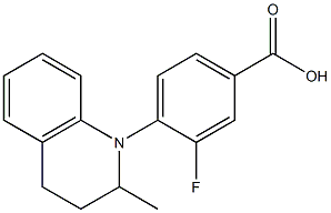 3-fluoro-4-(2-methyl-1,2,3,4-tetrahydroquinolin-1-yl)benzoic acid 구조식 이미지