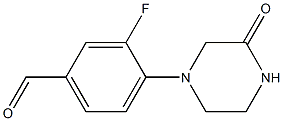 3-fluoro-4-(3-oxopiperazin-1-yl)benzaldehyde Structure