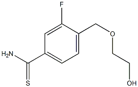 3-fluoro-4-[(2-hydroxyethoxy)methyl]benzene-1-carbothioamide Structure