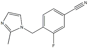 3-fluoro-4-[(2-methyl-1H-imidazol-1-yl)methyl]benzonitrile Structure