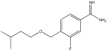 3-fluoro-4-[(3-methylbutoxy)methyl]benzenecarboximidamide Structure