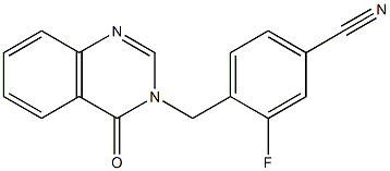 3-fluoro-4-[(4-oxo-3,4-dihydroquinazolin-3-yl)methyl]benzonitrile 구조식 이미지