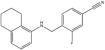 3-fluoro-4-[(5,6,7,8-tetrahydronaphthalen-1-ylamino)methyl]benzonitrile Structure