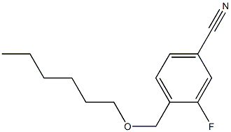 3-fluoro-4-[(hexyloxy)methyl]benzonitrile Structure