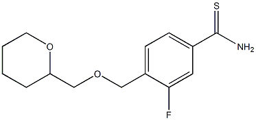 3-fluoro-4-[(tetrahydro-2H-pyran-2-ylmethoxy)methyl]benzenecarbothioamide 구조식 이미지