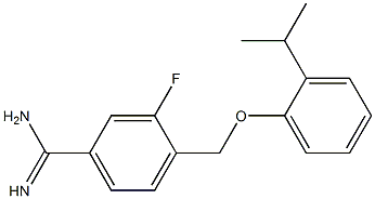 3-fluoro-4-[2-(propan-2-yl)phenoxymethyl]benzene-1-carboximidamide 구조식 이미지