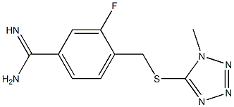 3-fluoro-4-{[(1-methyl-1H-1,2,3,4-tetrazol-5-yl)sulfanyl]methyl}benzene-1-carboximidamide 구조식 이미지