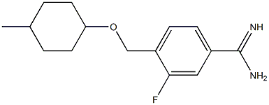 3-fluoro-4-{[(4-methylcyclohexyl)oxy]methyl}benzenecarboximidamide Structure