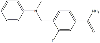 3-fluoro-4-{[methyl(phenyl)amino]methyl}benzene-1-carbothioamide 구조식 이미지