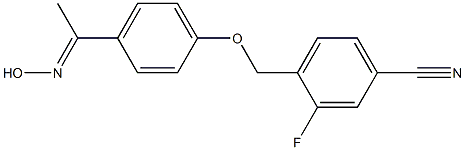 3-fluoro-4-{4-[1-(hydroxyimino)ethyl]phenoxymethyl}benzonitrile 구조식 이미지