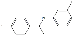 3-fluoro-N-[1-(4-fluorophenyl)ethyl]-4-methylaniline Structure