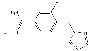3-fluoro-N'-hydroxy-4-(1H-pyrazol-1-ylmethyl)benzenecarboximidamide Structure