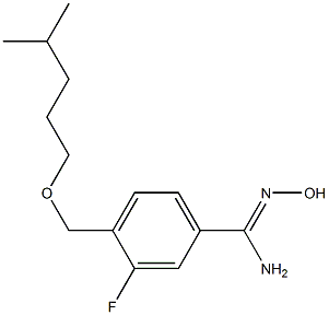 3-fluoro-N'-hydroxy-4-{[(4-methylpentyl)oxy]methyl}benzene-1-carboximidamide Structure