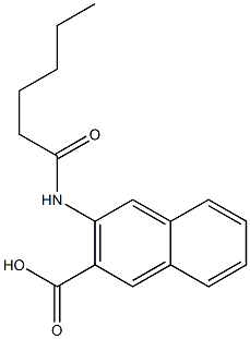 3-hexanamidonaphthalene-2-carboxylic acid Structure