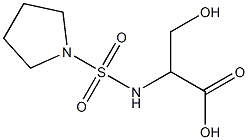 3-hydroxy-2-[(pyrrolidine-1-sulfonyl)amino]propanoic acid Structure