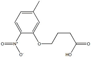 4-(5-methyl-2-nitrophenoxy)butanoic acid Structure