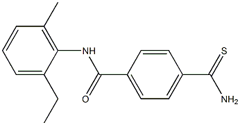 4-(aminocarbonothioyl)-N-(2-ethyl-6-methylphenyl)benzamide 구조식 이미지