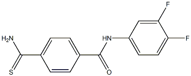 4-(aminocarbonothioyl)-N-(3,4-difluorophenyl)benzamide 구조식 이미지