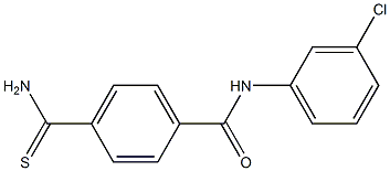 4-(aminocarbonothioyl)-N-(3-chlorophenyl)benzamide Structure