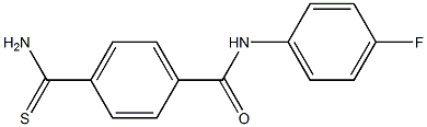 4-(aminocarbonothioyl)-N-(4-fluorophenyl)benzamide 구조식 이미지
