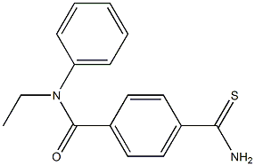 4-(aminocarbonothioyl)-N-ethyl-N-phenylbenzamide 구조식 이미지