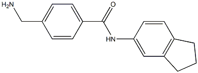 4-(aminomethyl)-N-(2,3-dihydro-1H-inden-5-yl)benzamide 구조식 이미지