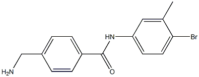 4-(aminomethyl)-N-(4-bromo-3-methylphenyl)benzamide 구조식 이미지