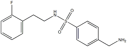 4-(aminomethyl)-N-[2-(2-fluorophenyl)ethyl]benzene-1-sulfonamide 구조식 이미지