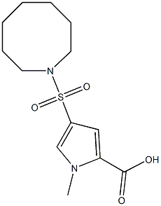 4-(azocane-1-sulfonyl)-1-methyl-1H-pyrrole-2-carboxylic acid Structure