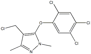 4-(chloromethyl)-1,3-dimethyl-5-(2,4,5-trichlorophenoxy)-1H-pyrazole Structure