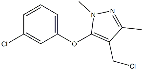 4-(chloromethyl)-5-(3-chlorophenoxy)-1,3-dimethyl-1H-pyrazole Structure