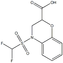 4-(difluoromethane)sulfonyl-3,4-dihydro-2H-1,4-benzoxazine-2-carboxylic acid 구조식 이미지