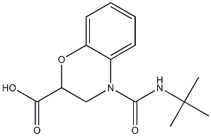 4-(tert-butylcarbamoyl)-3,4-dihydro-2H-1,4-benzoxazine-2-carboxylic acid 구조식 이미지