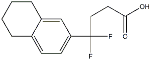 4,4-difluoro-4-(5,6,7,8-tetrahydronaphthalen-2-yl)butanoic acid 구조식 이미지